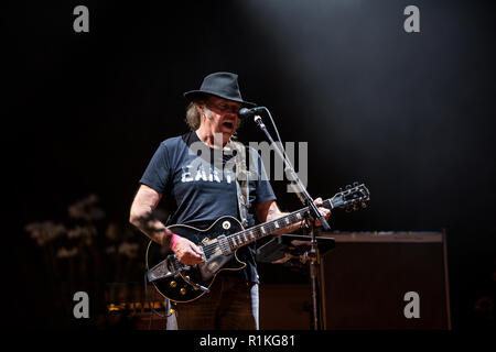 Neil Young performs at the Wayhome Music & Arts Festival in Oro-Medonte, CANADA Stock Photo