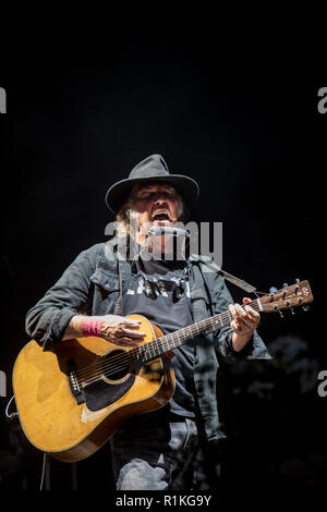 Neil Young performs at the Wayhome Music & Arts Festival in Oro-Medonte, CANADA Stock Photo