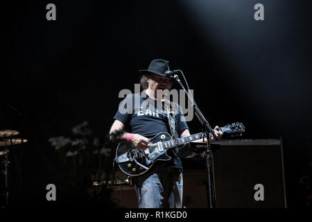 Neil Young performs at the Wayhome Music & Arts Festival in Oro-Medonte, CANADA Stock Photo