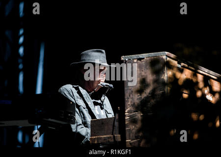 Neil Young performs at the Wayhome Music & Arts Festival in Oro-Medonte, CANADA Stock Photo