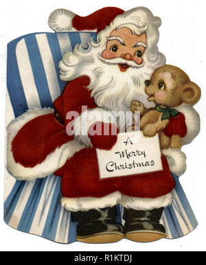 vintage decoupage christmas illustrations Stock Photo