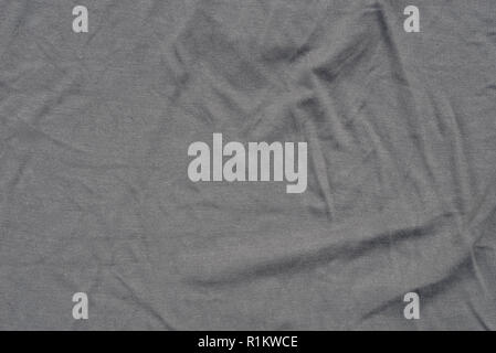 gray color creased jersey knit fabric background texture Stock Photo