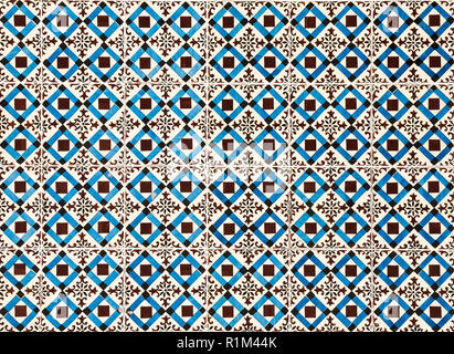 Vintage azulejos, traditional Portuguese tiles Stock Photo