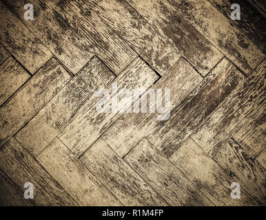 Vintage parquet floor. Nice grunge texture. Stock Photo