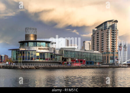 Lowry theatre complex Salford Quays. Stock Photo