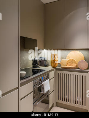 Grey modern kitchen Stock Photo