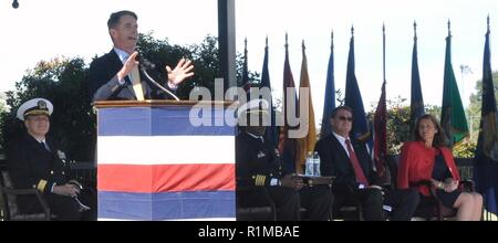 DAHLGREN, Va. (Oct. 19, 2018) – U.S. Representative Rob Wittman emphasizes the importance of doing more with available resources to increase technological capabilities than the adversaries of the United States can do with their resources. “Today, it’s about the creation and innovation that goes into doing more with what we have than anybody around the world,” said Wittman, while speaking at the Naval Surface Warfare Center Dahlgren Division centennial grand finale. “We have done that, we can do that, and we will continue to do that to make sure that our nation’s Navy, Marine Corps, Air Force,  Stock Photo