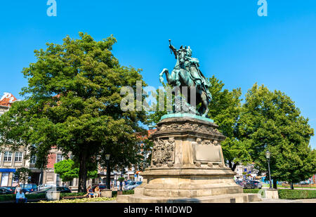Monument of King John III Sobieski in Gdansk, Poland Stock Photo
