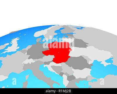 Visegrad Group on political globe. 3D illustration. Stock Photo