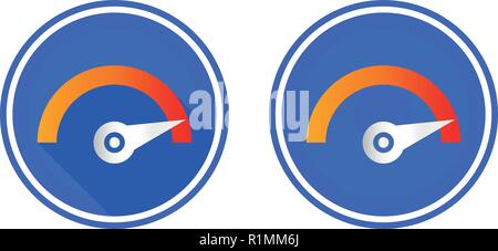 Speedometer icon, Speed round flat icon Stock Vector