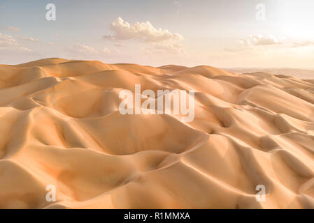 aerial view of Liwa desert in Abu Dhabi Stock Photo