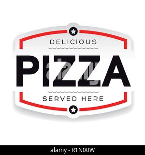 Pizza label  vintage sign Stock Vector