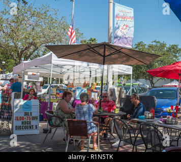 Gulfport,  Florida, USA., Tuesday  30.10.18, Mid week, Market, Crafts, Food, Vegetables, © Peter Spurrier Stock Photo
