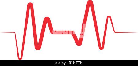 Heart beat ekg graphic design template vector illustration Stock Vector