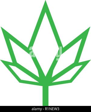 Marijuana leaf graphic design template vector illustration Stock Vector