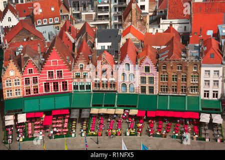 Old Market square in Bruges, Belgium Stock Photo