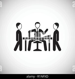 Crisis meeting on white background Stock Vector