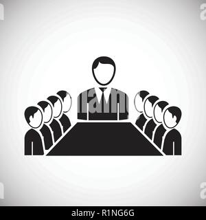 Crisis solving meeting on white background Stock Vector