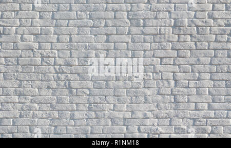 white painted brick wall seamless texture Stock Photo