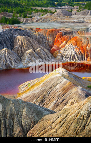 nature disaster, lifeless land with polluted water Stock Photo