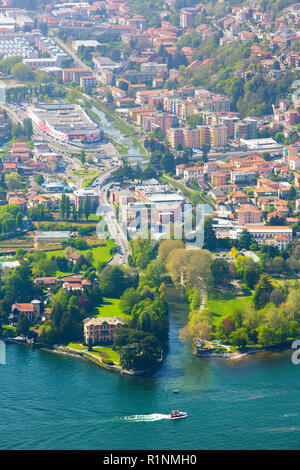 aerial view at the Cernobbio, Como Lake, Italy Stock Photo