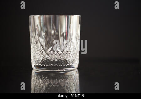 Reflection Glass Whiskey Stock Photo