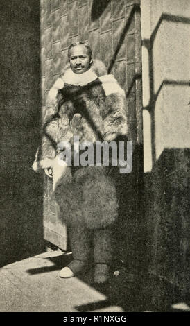 Matthew A Henson in his North Pole furs, taken after his return to civilization Stock Photo