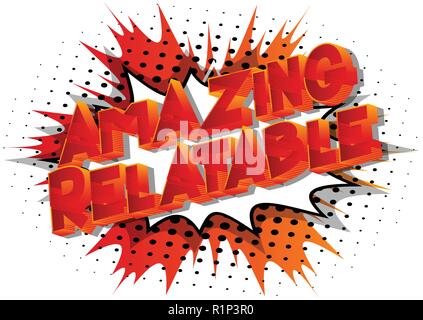 Amazing Relatable - Vector illustrated comic book style phrase. Stock Vector