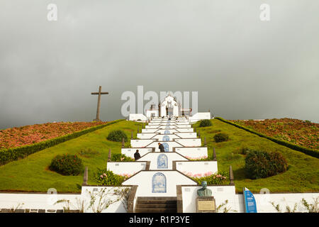 Ermida de Nossa Senhora da Paz - Our Lady of Peace Chapel at Vila Franca Do Campo, Sao Miguel, Azores, Portugal. Stock Photo