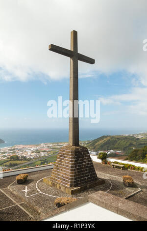 Ermida de Nossa Senhora da Paz - Our Lady of Peace Chapel at Vila Franca Do Campo, Sao Miguel, Azores, Portugal. Stock Photo