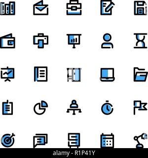Business Icon Sets Filled Line Stock Vector