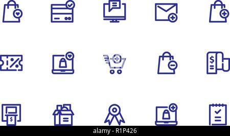 Ecommerce icon Sets Filled Line Vector Stock Vector
