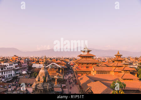 Patan Temple,Patan Durbar Square is situated at the centre of Lalitpur ,Nepal. It is one of the three Durbar Squares in the Kathmandu Valley, all of w Stock Photo