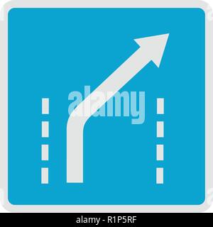 Traffic to the right icon. Flat illustration of traffic to the right vector icon for web. Stock Vector