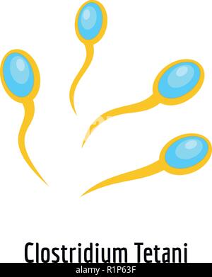 Vector illustration of a Clostridium Tetani bacteria in cartoon style ...