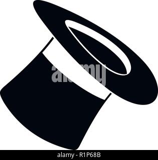 Inverted hat icon. Simple illustration of inverted hat vector icon for web. Stock Vector