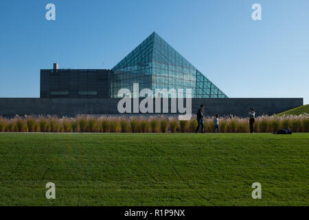 Glass pyramid, 'Hidamari' at Moerenuma Park in Sappor, Japan Stock Photo