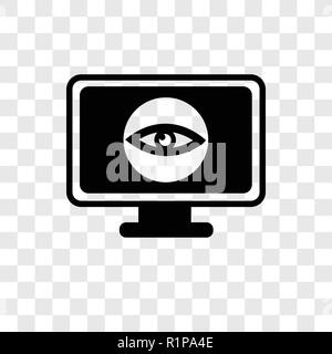 Visualization vector icon isolated on transparent background, Visualization transparency logo concept Stock Vector