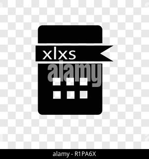 Xlsx vector icon isolated on transparent background, Xlsx transparency logo concept Stock Vector