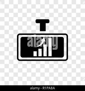 Rearview mirror vector icon isolated on transparent background, Rearview mirror transparency logo concept Stock Vector