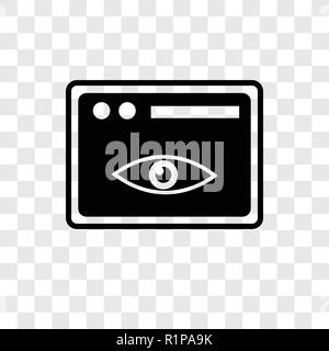 Page views vector icon isolated on transparent background, Page views transparency logo concept Stock Vector