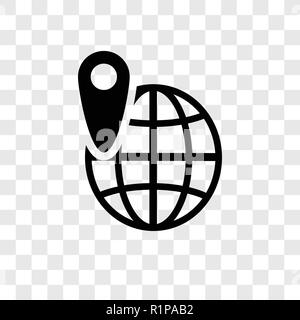 Geolocation vector icon isolated on transparent background, Geolocation transparency logo concept Stock Vector