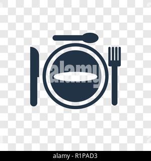 Restaurant vector icon isolated on transparent background, Restaurant transparency logo concept Stock Vector
