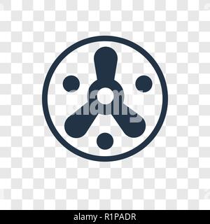 Nuclear vector icon isolated on transparent background, Nuclear transparency logo concept Stock Vector