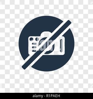 No photo vector icon isolated on transparent background, No photo transparency logo concept Stock Vector