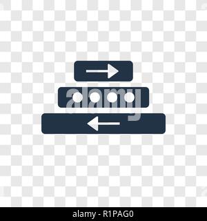 Stairs vector icon isolated on transparent background, Stairs transparency logo concept Stock Vector