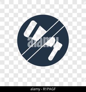No shouting vector icon isolated on transparent background, No shouting transparency logo concept Stock Vector