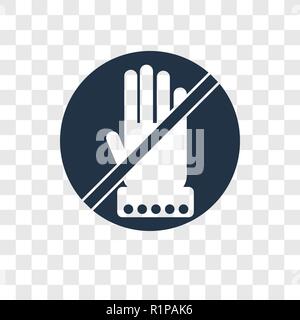 Do Not Touch vector icon isolated on transparent background, Do Not Touch transparency logo concept Stock Vector
