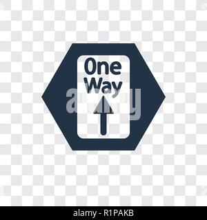 One way. Black icon on white backdrop. Safety concept. Arrow icon ...