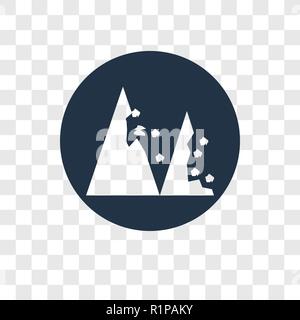 Road Collapse vector icon isolated on transparent background, Road Collapse transparency logo concept Stock Vector